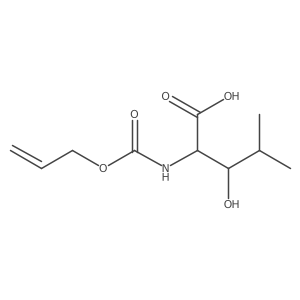 2-(allyloxycarbonylamino)-3-hydroxy-4-methyl-pentanoic acid Structure