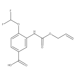 4-(Difluoromethoxy)-3-{[(prop-2-en-1-yloxy)carbonyl]amino}benzoic acid Structure
