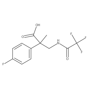 2-(4-Fluorophenyl)-2-methyl-3-(2,2,2-trifluoroacetamido)propanoic acid结构式