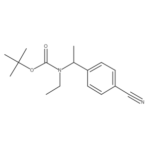 tert-butyl N-[1-(4-cyanophenyl)ethyl]-N-ethylcarbamate结构式