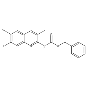 benzyl N-(6-bromo-7-fluoro-3-methylquinolin-2-yl)carbamate Structure