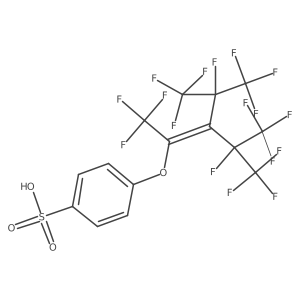 4-[1,3-Bis(trifluoromethyl)-2-[1-(trifluoromethyl)-1,2,2,2-tetrafluoroethyl]-3,4,4,4-tetrafluoro-1-butenyloxy]benzenesulfonic acid Structure