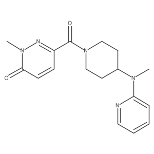2-Methyl-6-{4-[methyl(pyridin-2-yl)amino]piperidine-1-carbonyl}-2,3-dihydropyridazin-3-one结构式