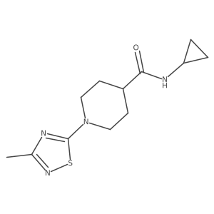 N-cyclopropyl-1-(3-methyl-1,2,4-thiadiazol-5-yl)piperidine-4-carboxamide Structure