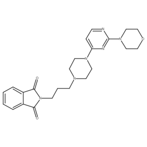 2-(3-{4-[2-(morpholin-4-yl)pyrimidin-4-yl]piperazin-1-yl}propyl)-2,3-dihydro-1H-isoindole-1,3-dione结构式