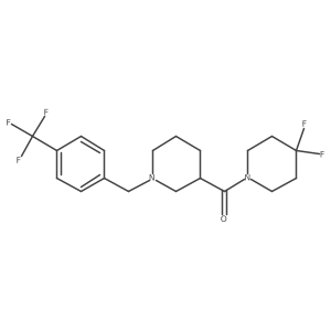 4,4-Difluoro-1-(1-{[4-(trifluoromethyl)phenyl]methyl}piperidine-3-carbonyl)piperidine结构式