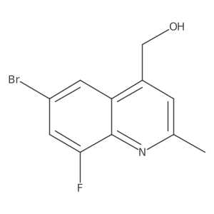 (6-Bromo-8-fluoro-2-methylquinolin-4-yl)methanol结构式