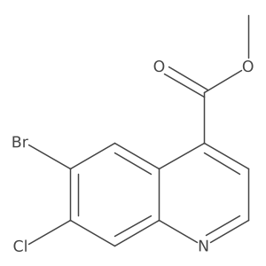 Methyl 6-bromo-7-chloro-4-quinolinecarboxylate结构式