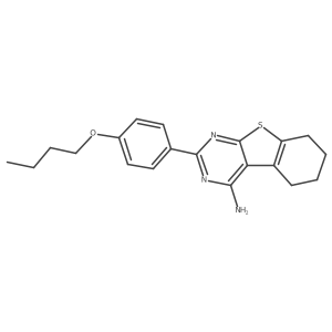 2-(4-Butoxyphenyl)-5,6,7,8-tetrahydrobenzo[4,5]thieno[2,3-d]pyrimidin-4-amine Structure