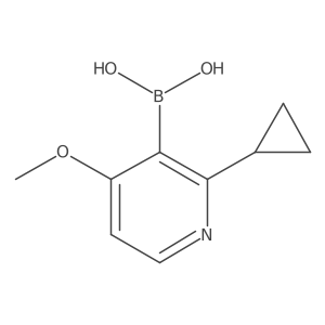 (2-Cyclopropyl-4-methoxy-3-pyridyl)boronic acid结构式