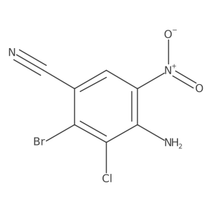 4-Amino-2-bromo-3-chloro-5-nitrobenzonitrile结构式