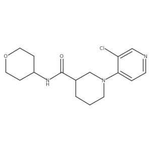 1-(3-chloropyridin-4-yl)-N-(oxan-4-yl)piperidine-3-carboxamide结构式
