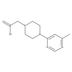 4-[4-(2-Bromoprop-2-en-1-yl)piperazin-1-yl]-6-methylpyrimidine Structure