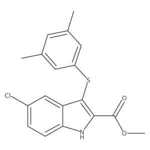 Methyl 5-chloro-3-(3,5-dimethylphenylthio)indole-2-carboxylate Structure