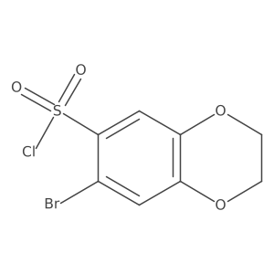 7-Bromo-2,3-dihydro-1,4-benzodioxine-6-sulfonyl chloride结构式