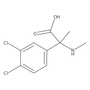 2-(3,4-Dichlorophenyl)-2-(methylamino)propanoic acid Structure