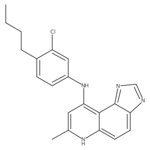 N-(4-Butyl-3-chlorophenyl)-7-methyl-1H-imidazo[4,5-f]quinolin-9-amine结构式