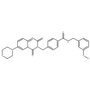 N-[(3-methoxyphenyl)methyl]-4-{[6-(morpholin-4-yl)-4-oxo-2-sulfanylidene-1,2,3,4-tetrahydroquinazolin-3-yl]methyl}benzamide Structure