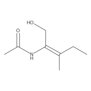 N-[1-(Hydroxymethyl)-2-methyl-1-buten-1-yl]acetamide Structure