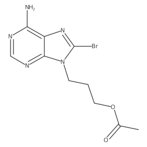3-(6-Amino-8-bromo-9H-purin-9-yl)propyl acetate结构式