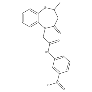 2-(2-methyl-4-oxo-3,4-dihydrobenzo[b][1,4]thiazepin-5(2H)-yl)-N-(3-nitrophenyl)acetamide Structure