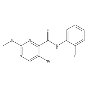 5-bromo-N-(2-fluorophenyl)-2-(methylsulfanyl)pyrimidine-4-carboxamide Structure