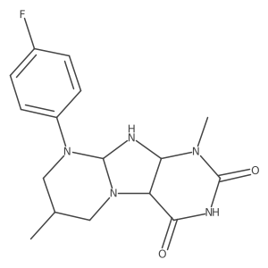 9-(4-fluorophenyl)-1,7-dimethyl-6,7,8,9a,10,10a-hexahydro-4aH-purino[7,8-a]pyrimidine-2,4-dione Structure