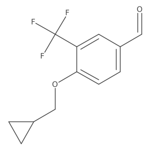 4-Cyclopropylmethoxy-3-trifluoromethylbenzaldehyde结构式