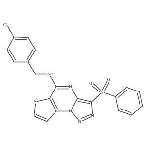 N-(4-chlorobenzyl)-3-(phenylsulfonyl)thieno[2,3-e][1,2,3]triazolo[1,5-a]pyrimidin-5-amine Structure