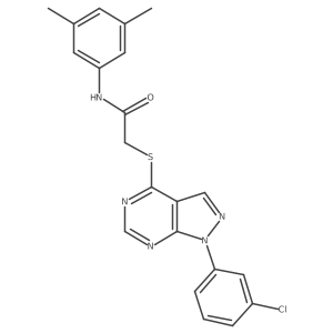 2-[1-(3-chlorophenyl)pyrazolo[3,4-d]pyrimidin-4-yl]sulfanyl-N-(3,5-dimethylphenyl)acetamide Structure