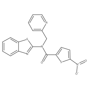 N-(benzo[d]thiazol-2-yl)-5-nitro-N-(pyridin-2-ylmethyl)thiophene-2-carboxamide Structure
