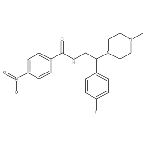 N-[2-(4-fluorophenyl)-2-(4-methylpiperazin-1-yl)ethyl]-4-nitrobenzamide结构式