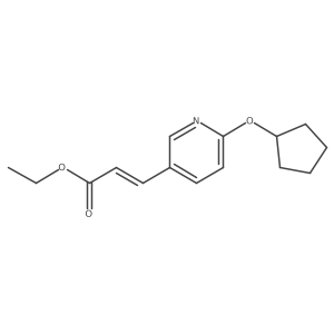 Ethyl 3-(6-cyclopentyloxy-3-pyridyl)acrylate Structure