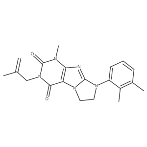 8-(2,3-Dimethylphenyl)-1-methyl-3-(2-methylprop-2-enyl)-1,3,5-trihydroimidazol idino[1,2-h]purine-2,4-dione Structure