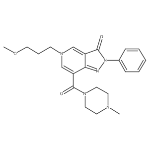 5-(3-methoxypropyl)-7-(4-methylpiperazine-1-carbonyl)-2-phenyl-2H-pyrazolo[4,3-c]pyridin-3(5H)-one结构式