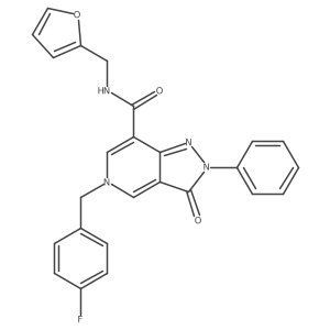 5-(4-fluorobenzyl)-N-(furan-2-ylmethyl)-3-oxo-2-phenyl-3,5-dihydro-2H-pyrazolo[4,3-c]pyridine-7-carboxamide结构式