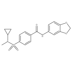 N-(benzo[d][1,3]dioxol-5-yl)-4-(N-cyclopropyl-N-methylsulfamoyl)benzamide结构式
