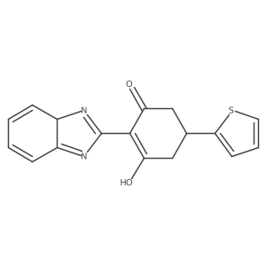 2-(3aH-benzimidazol-2-yl)-3-hydroxy-5-thiophen-2-ylcyclohex-2-en-1-one结构式