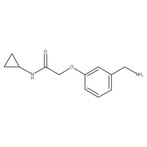 2-[3-(aminomethyl)phenoxy]-N-cyclopropylacetamide结构式