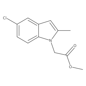 Methyl 2-(5-chloro-2-methyl-1H-indol-1-yl)acetate结构式