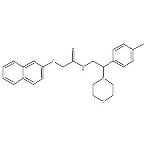 N-(2-morpholino-2-(p-tolyl)ethyl)-2-(naphthalen-2-yloxy)acetamide结构式