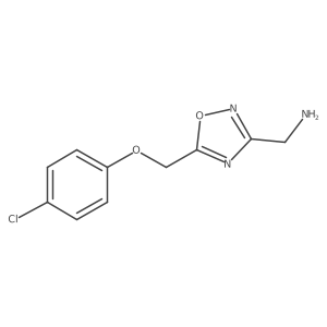 (5-((4-Chlorophenoxy)methyl)-1,2,4-oxadiazol-3-yl)methanamine Structure