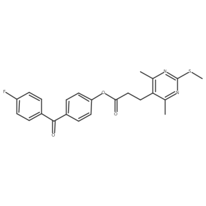 4-(4-Fluorobenzoyl)phenyl 3-[4,6-dimethyl-2-(methylsulfanyl)pyrimidin-5-yl]propanoate结构式