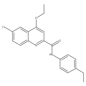 6-chloro-4-ethoxy-N-(4-ethylphenyl)quinoline-2-carboxamide结构式