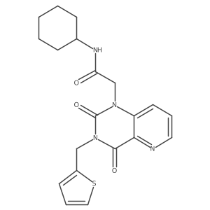 N-cyclohexyl-2-(2,4-dioxo-3-(thiophen-2-ylmethyl)-3,4-dihydropyrido[3,2-d]pyrimidin-1(2H)-yl)acetamide结构式