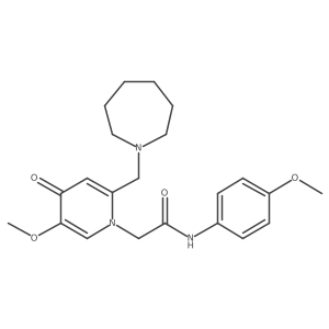 2-(2-(azepan-1-ylmethyl)-5-methoxy-4-oxopyridin-1(4H)-yl)-N-(4-methoxyphenyl)acetamide结构式