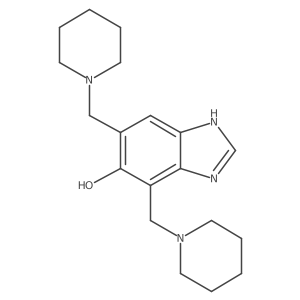 5,7-Bis(1-piperidinylmethyl)-1H-benzimidazol-6-ol Structure