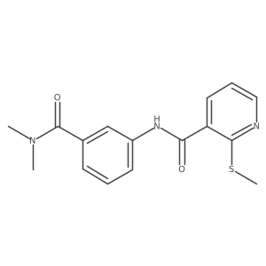N-[3-(dimethylcarbamoyl)phenyl]-2-(methylsulfanyl)pyridine-3-carboxamide结构式