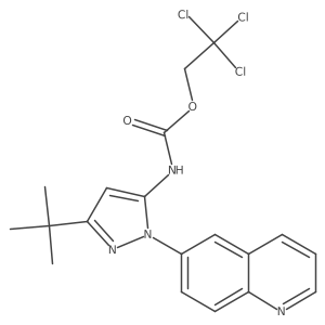 2,2,2-trichloroethyl 3-tert-butyl-1-(quinolin-6-yl)-1H-pyrazol-5-ylcarbamate Structure