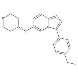 3-(4-ethylphenyl)-N-(tetrahydro-2H-pyran-4-yl)imidazo[1,2-b]pyridazin-6-amine结构式